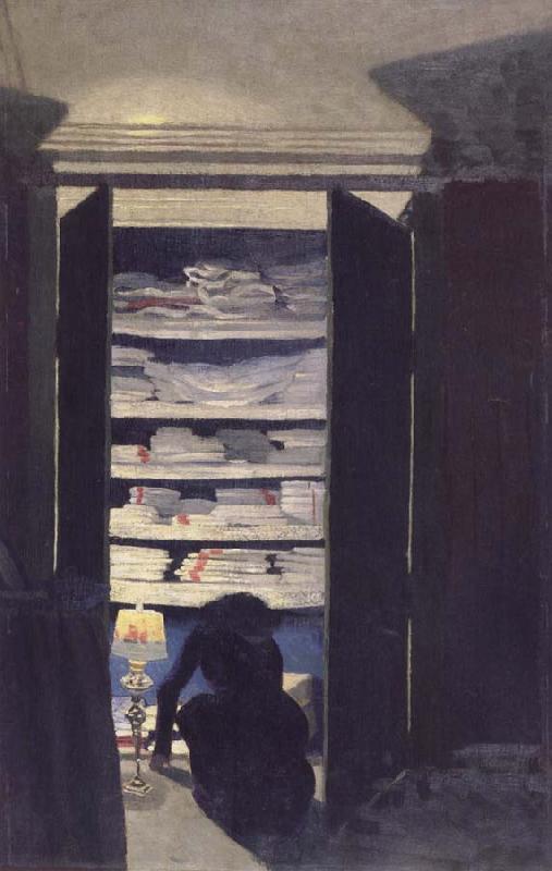  Woman Searching through a cupboard